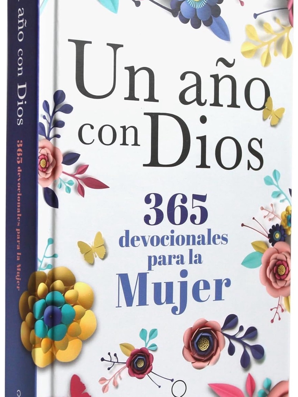 Un aΓ±o con Dios: 365 Devocionales para la Mujer β White Floral Cover